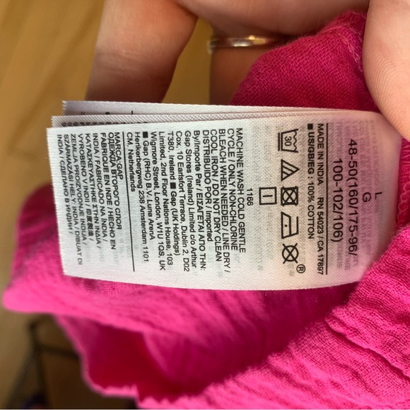 GAP vibrant Pink Midi Dress 100% cotton - Picture 9 of 9